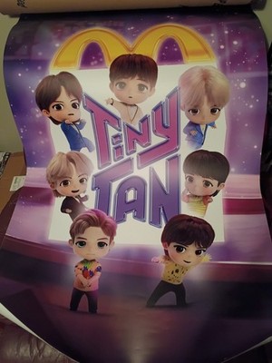 RARE Tiny Tan x McDonald's Collab Poster inspired by BTS 