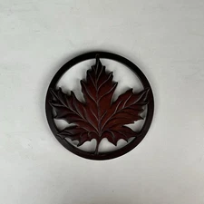 Handcrafted Trivet  by Boma Mahogany Color Recycled Glass Canada Art ￼