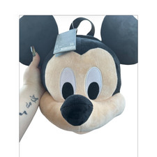 Disney Mickey Mouse Plush Backpack Black Beige Red FAC-049173-25049