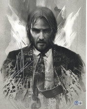 Keanu Reeves Signed 11x14 Photo John Wick Authentic Autograph Beckett LOA