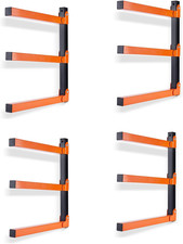 Wall Mount Wood Organizer and Lumber Storage Metal Rack with 3-Level - Indoor &