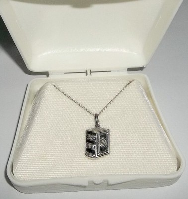 Vintage 60's Library Club 66 - 67 Sterling Silver Book Pendant Necklace