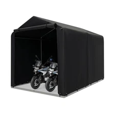 Goplus Portable Shed, 7 x 5.2 x 5.4Ft Storage Tent Shelter w/Roll-Up Zipper D...