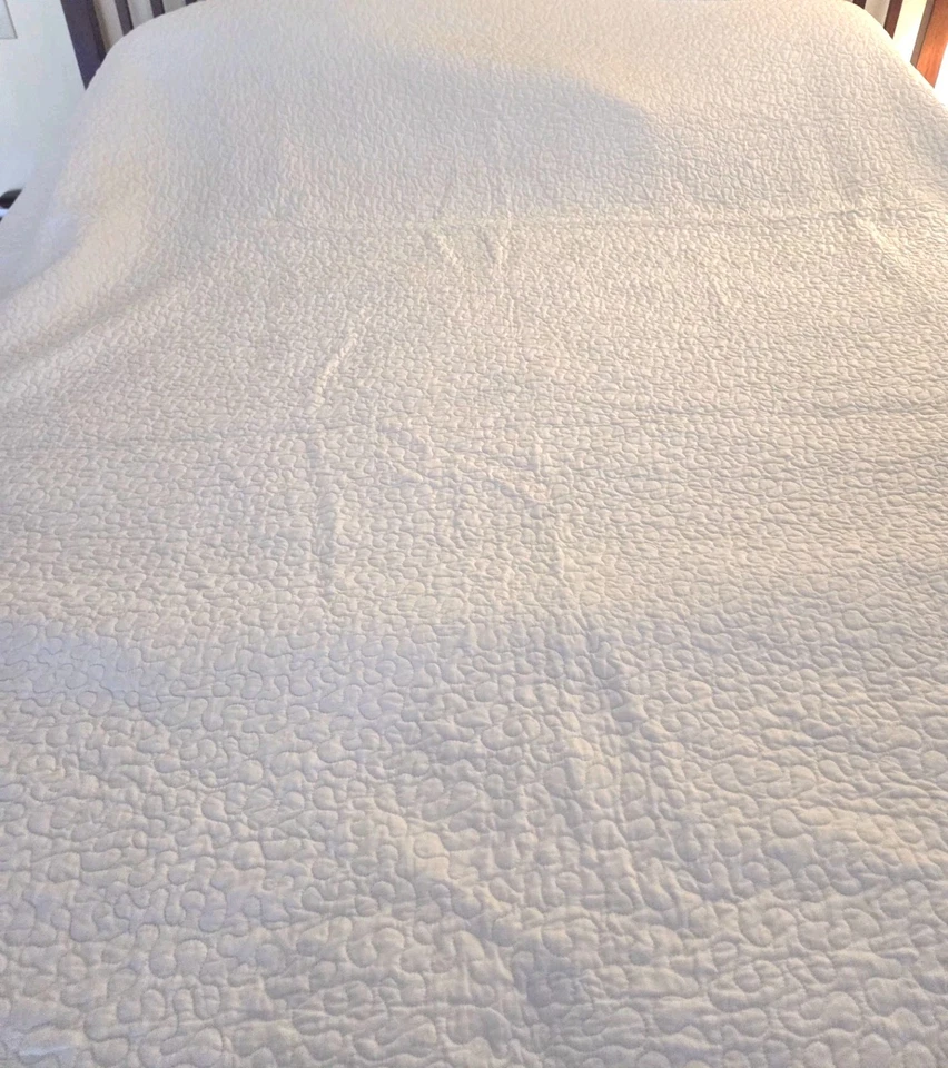 Винтажный Martha Stewart коллекции цветочный полный размер лоскутное одеяло, 2 Shams, белый, синий, зеленый - Изображение 3 из 4