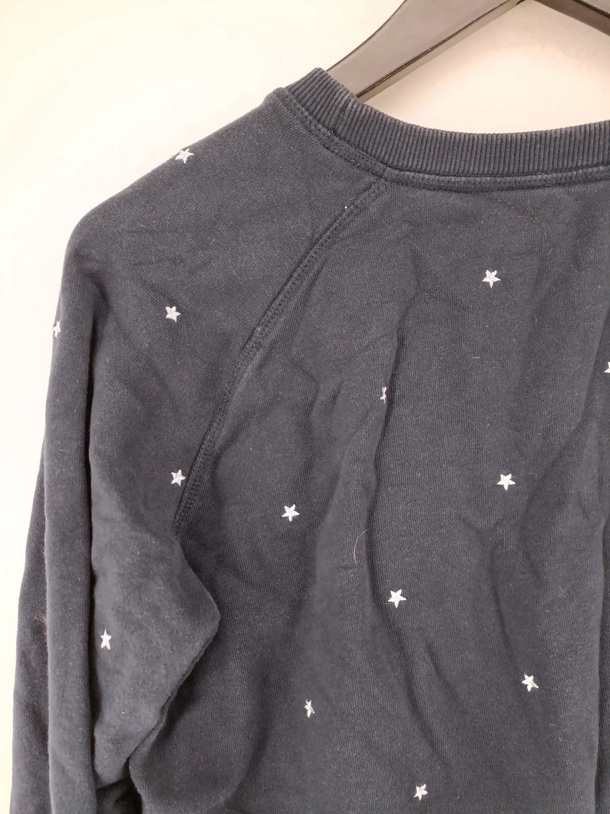 VETEMENTS Abbigliamento Crew Felpa Donna con Cappuccio UK 12 Blu 100% Cotone Pullover