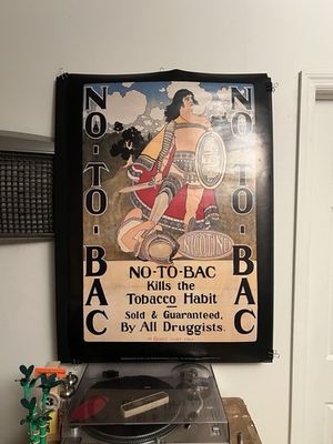 #ad #ad VINTAGE Maxfeild Parrish No to bar Philadelphia MET POSTER 1993 RARE $114.00