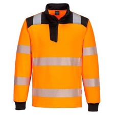 Image of Portwest PW3 Hi-Vis 1/4 Zip Sweatshirt Reflective PW326