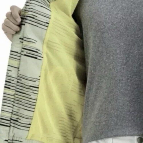 Chaqueta cortavientos con capucha a rayas verdes Alfani para hombre talla XL - Imagen 3 de 7