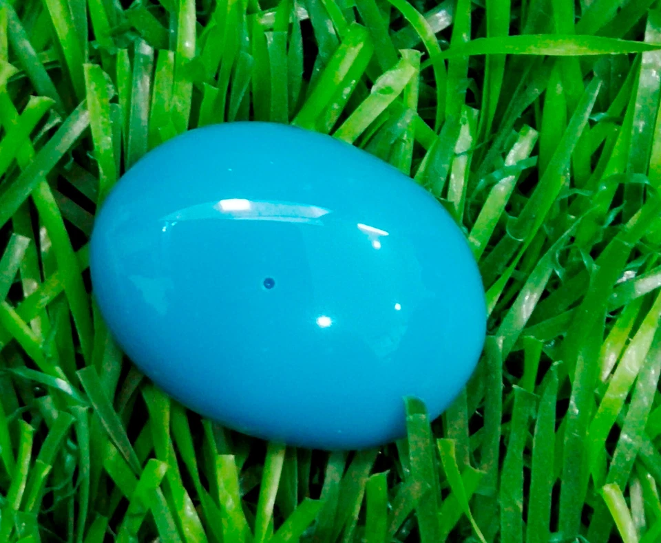 Piedra preciosa suelta cabujón ovalado azul turquesa creado en laboratorio R12 Foto 4 de 4