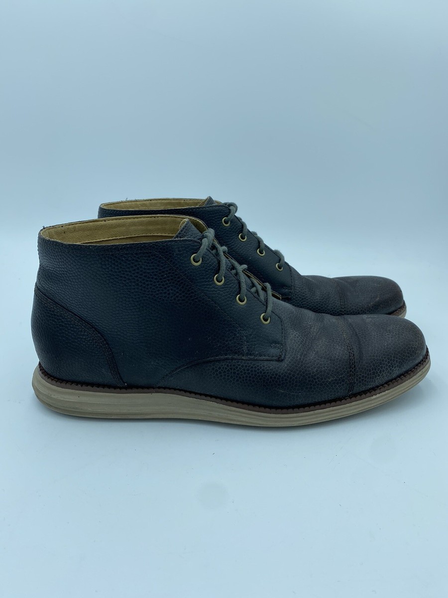 Cole Haan - Men\'s Blue and Teal Green Shoes Suede Boots Cole Haan Mens Size 10M Green Leather Lace Up Ankle Chukka  main image 3