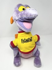 Walt Disney World Epcot Figment Purple Dragon Large Plush Vintage 80s Stuffed