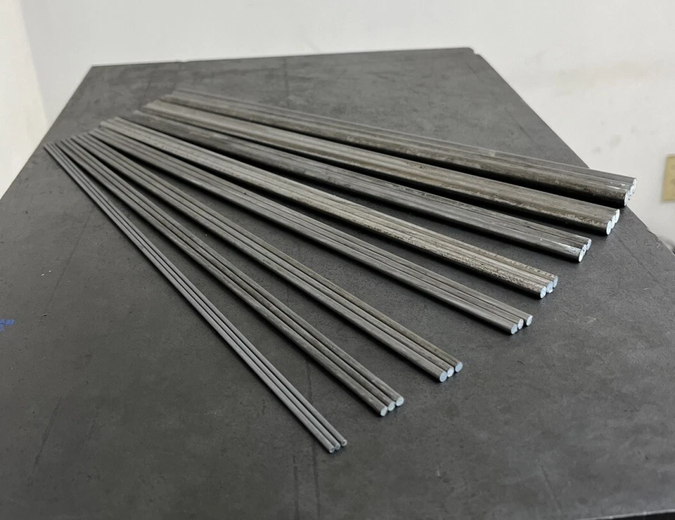 Surtido de stock de barra redonda de acero 12L14 - 24 varillas de diámetro pequeño - torno CNC Foto 2 de 4