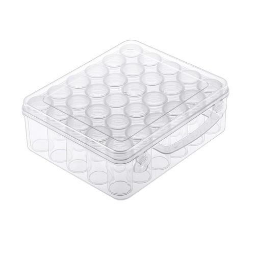 For Beads & Jewelry Storage Made Easy Clear Plastic Jars with Double