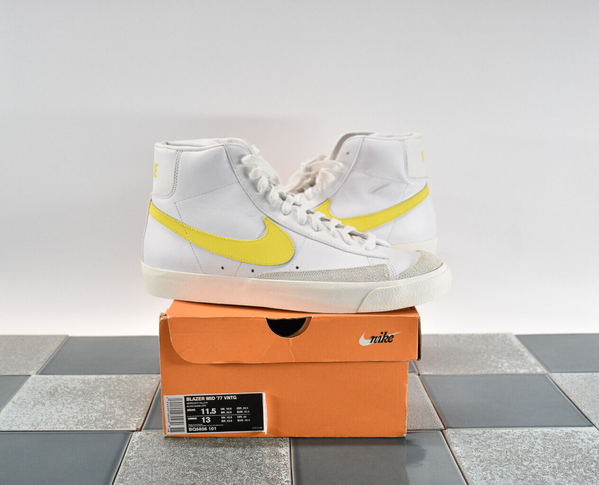 Nike Blazer Mid '77 Vintage Opti Yellow Men's Size 11.5 BQ6806-101