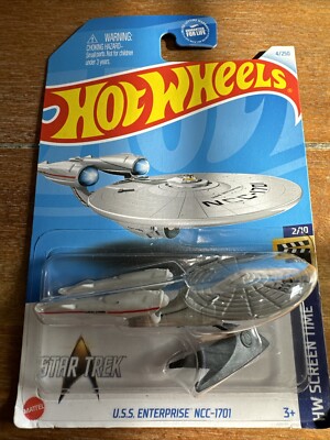 HOT WHEELS 2024 USS ENTERPRISE NCC-1701 SCREEN TIME 2/10 ON INTL. CARD 4/250