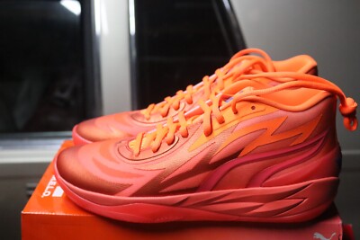Mens Puma Melo 02 Orange Sz 11.5 Basketball Shoes 376442 01 Fiery Coral MB.02