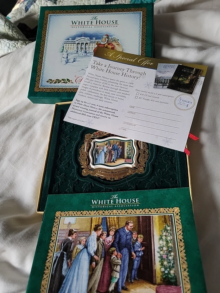 Adorno de Navidad de la Asociación Histórica de la Casa Blanca en caja original 2011 Foto 3 de 4