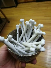 18 Mini Bones Halloween Plastic Moulded Decorations Ornaments Costumes Partys 