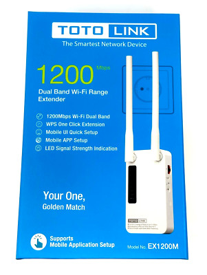 1200Mbps Wireless Range Extender WiFi Repeater Signal Booster WPS 11AC EX1200M