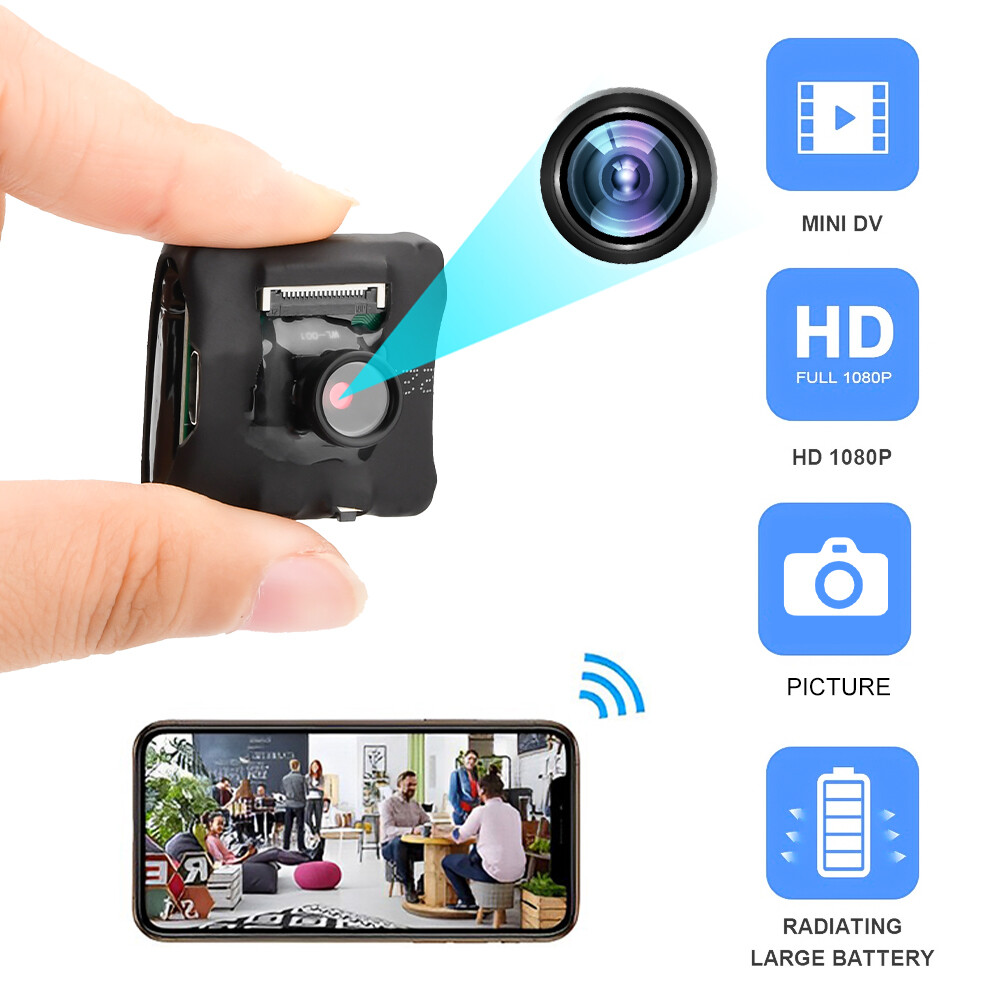 1080P HD WiFi Mini IP Camera with Motion Detection and DIY Screw Mount