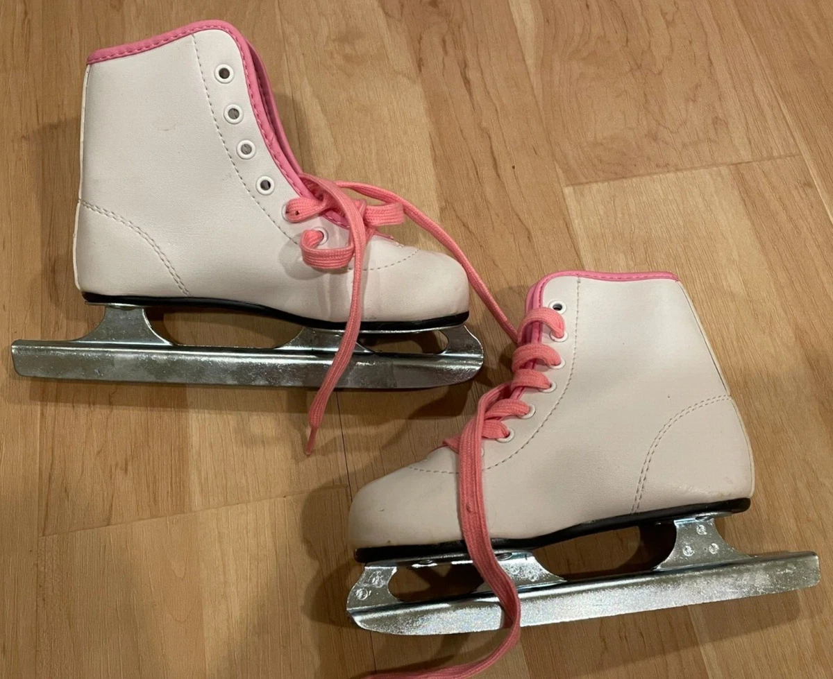 American Athletic Shoe ICE SKATES Double Blade Figure GIRLS Size 11J Youth 11