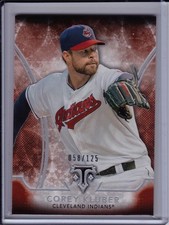Corey Kluber 2015 Topps Triple Threads Amber Base Parallel #'d /125 Red