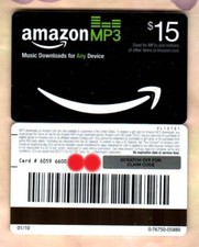 AMAZON Amazon MP3 Collectible ( 2010 ) Gift Card ( $0 - NO VALUE )