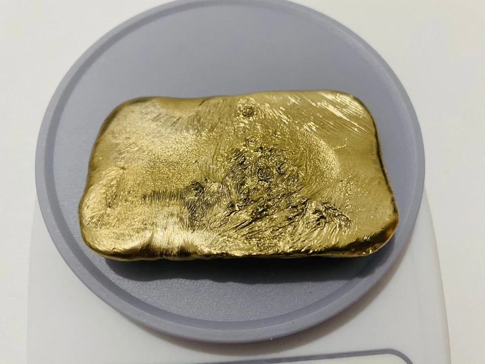 265 Grams Scrap Gold Bar For Gold Recovery Melted Different Computer Coins Pins - Imagen 2 de 4