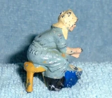 Vintage Lead Johillco "Milkmaid, Seated on Stool" Excellent Cond. Free Shipping