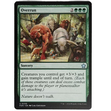 x1 Overrun MTG FDN M/NM Uncommon Green Sorcery Foundations TCG CCG