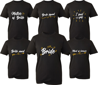 The Bride And Squad T-Shirt Bridal Shower Wear Junggesellinnenabschied Unisex Geschenke Tee Top