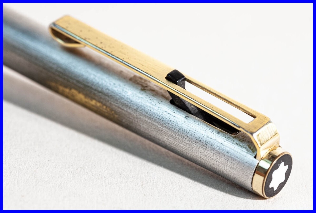1975 made vintage MONTBLANC 7855 Ball Pix Pen Stainless Steel