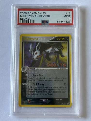 2005 Pokemon EX Deoxys - Mightyena Rev.Foil #12 PSA 9 MINT