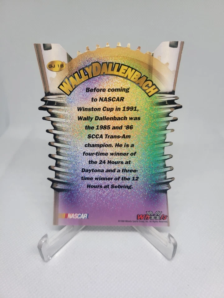 Wally Dallen 1998 High Gear Wheels ' Gear Jammers ' Die Cut Insert #GJ18 - Image 2 of 2