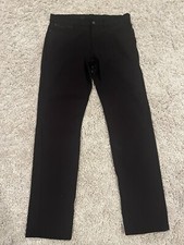 COPPER  OAK All Day Tech Pants Men's 34x32 Black Performance Stretch Golf EUC