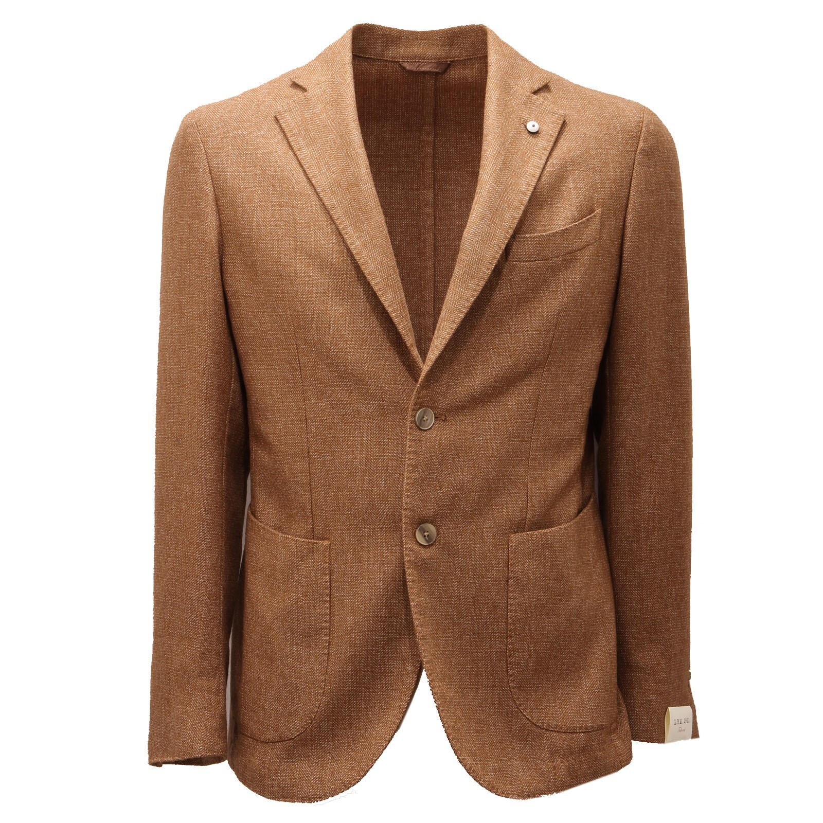 1097AD giacca uomo L.B.M. 1911 ПРИТАЛЕННЫЙ приталенный пиджак из коричневой смеси шерсти для мужчин