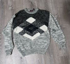 Vintage Cambridge Classics Mervyns Sweater Mens Large Knit korea Made gray