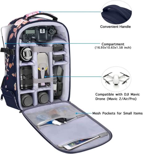 15-16 inch Camera Backpack Bag DSLR/SLR/Mirrorless Photography 3 Layers Tactical - Picture 150 of 163