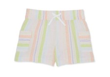 Wonder Nation Girls Pull-On Shorts XL Plus Elastic Waist Drawstring Multicolor