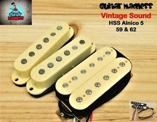 G.M. Vintage HSS Set 8.2k Bridge, 5.5k N, 5.7k Middle Cream