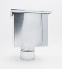 Caisson carré 200 x 200 mm ZINC naturel ø80 ou 100 mm NEUF gouttière 🇫🇷