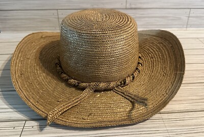 Classic Frank Olive for Neiman Marcus Wide Brim Straw Hat in Olive Green Frank olive for neiman - Gem main image 4
