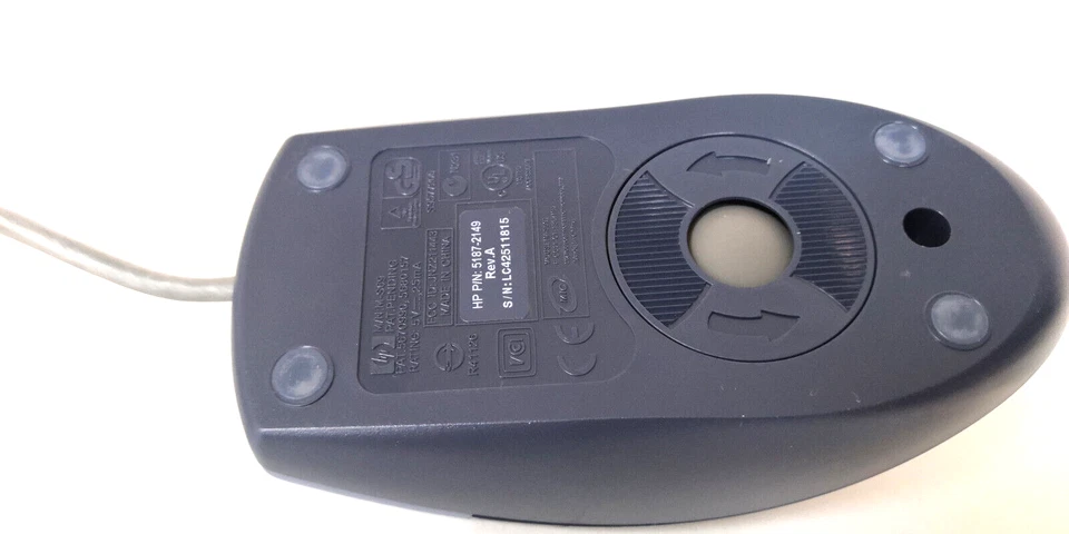 HP M-S69 Maus PS2 PS/2 TRACKBALL Kugelrad VINTAGE RETRO 5187-2149 Schwarz NEU - Bild 2 von 4