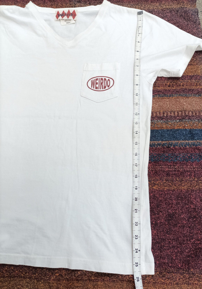 Gladhand Weirdo Jet Car Cram White Pocket V Neck T-shirt