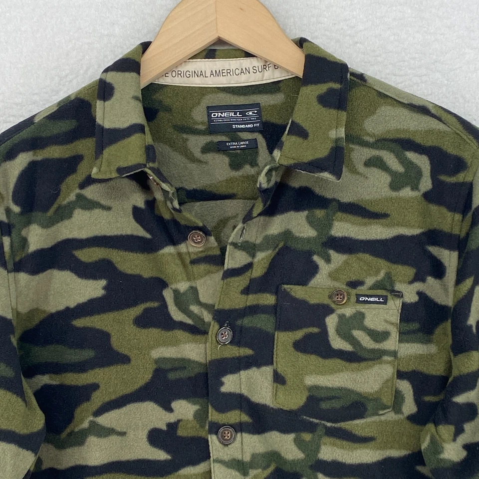 O'NEILL 衬衫 Youth XL Superfleece 迷彩纽扣长袖绿色 — 第 4/4 张图片