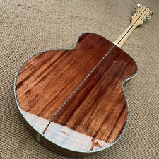 Chitarra Acustica Tutto Legno Massello 43 Pollici Abete Top Corpo Mogano Intarsi Abalone