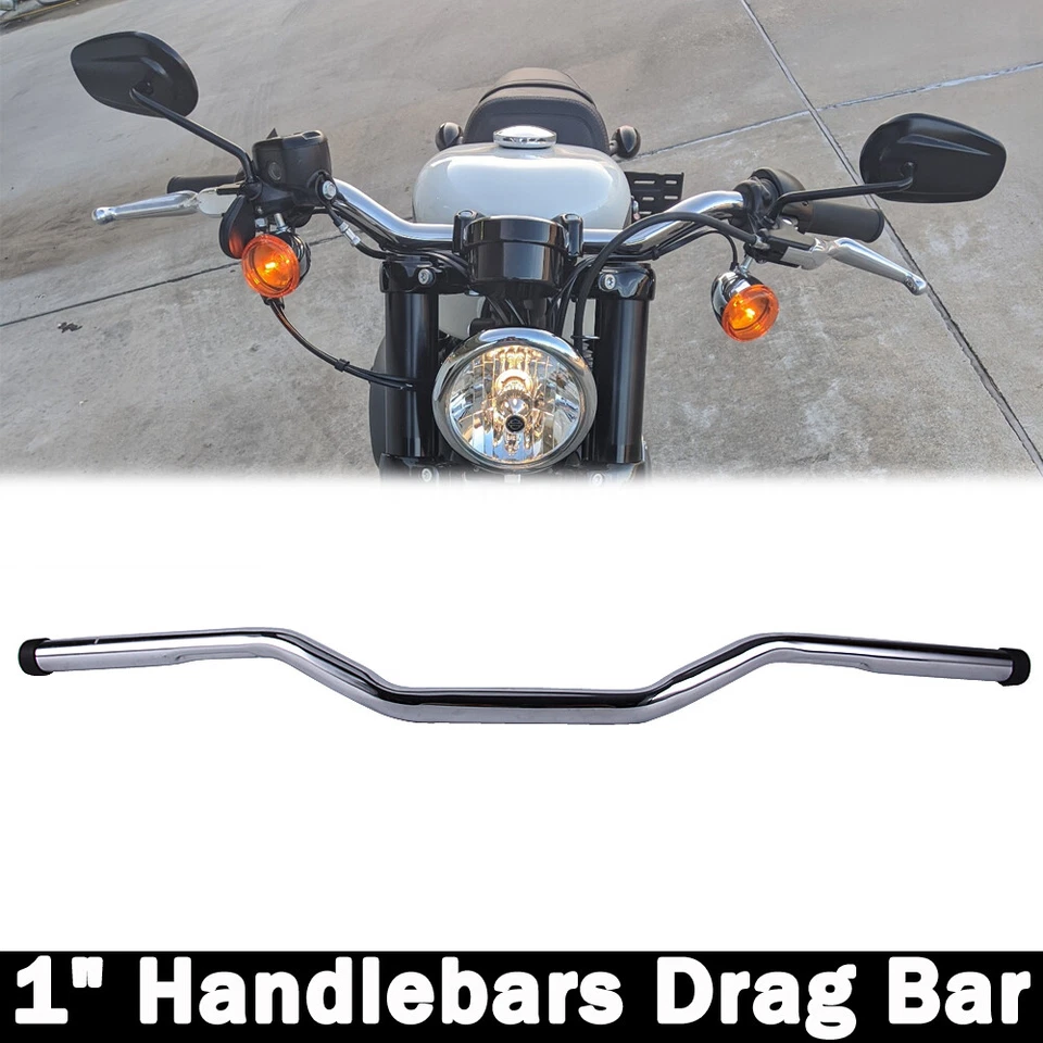 Barra de arrastre manillar para motocicleta Harley Sportster 883 1200 XL Bobber 1" Foto 2 de 4
