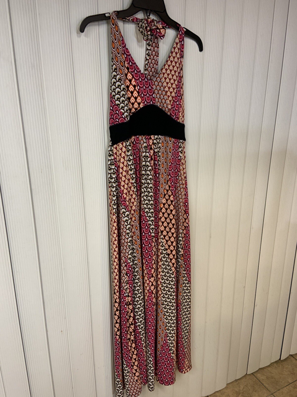 Cato Women Maxi Dress - High Waisted Low Back Multicolored Tieneck-image