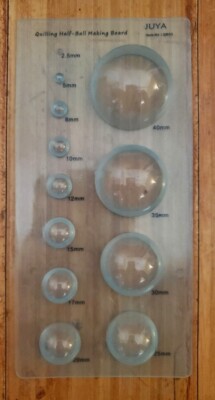 JUYA Quilling Half-Ball Making Board Blue Tint Plastic Mold #QB03
