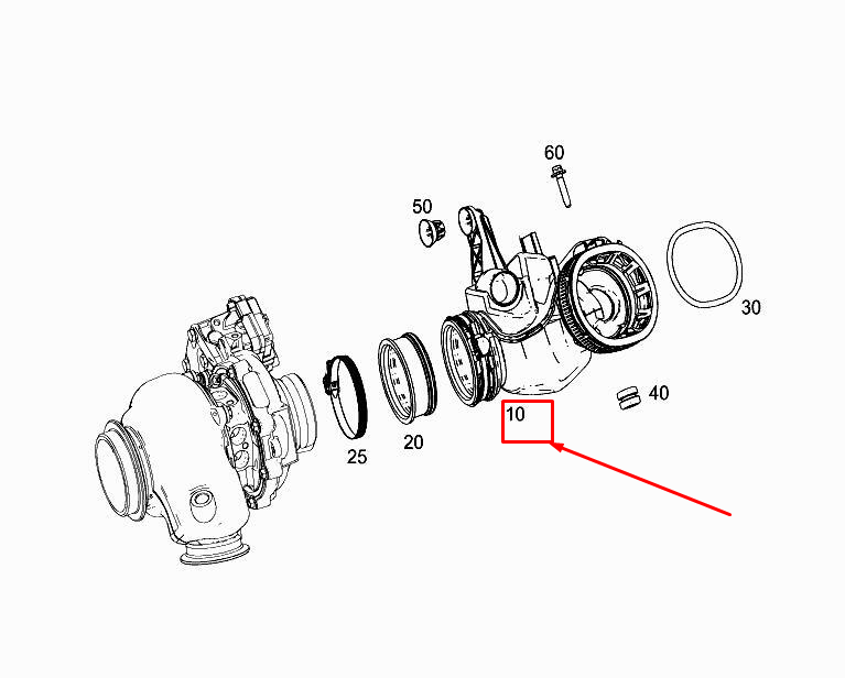 MERCEDES-BENZ S W222 Engine Clean Air Line A6540902700